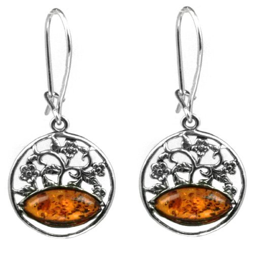 Noda Ambar Plata Esterlina Classico Pendientes