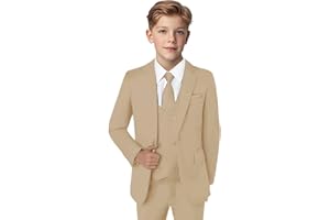 LIRDDY Boys Formal Suit 3 Piece Kids Suit Pageboy Outfit Prom Dresswear Suit Wedding Party Suit for Boys Tuxedo,Size 2-15 Years