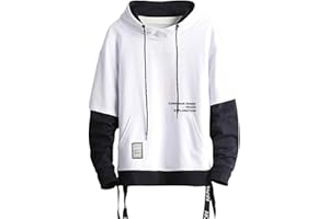 Moshtashio Felpa Uomo con Cappuccio Abbigliamento Felpe Manica Lunga Colori a Contrasto Hoodies Sweatshirt Pullover Tops Autunno Inverno Moda