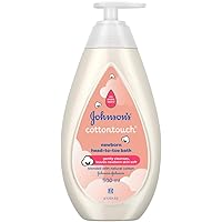 Johnson's CottonTouch Newborn Baby Head-to-Toe Bath, 500ml with No More Tears Formula, Made with Natural Cotton, pH…