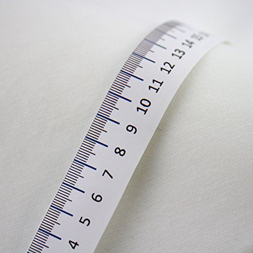 Bündchenstoff 150 cm Breit Große Farbauswahl Feinstrickbündchen ( 50 cm, Weiß ) - 4
