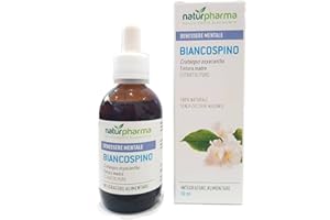 NATURPHARMA NATURAL HEALTH SUPPLEMENTS Biancospino Tintura Madre Idroalcolica Fiori e Foglie Estratto Puro Flacone da 50 ml in Vetro con Contagocce 100% Naturale | Integratore Alimentare Adatto a Vegani e Vegetariani senza Glutine