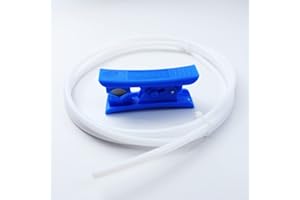 Stubotar PTFE Tube de Teflón 3 Métros/ 10ft 3mm ID X 5mm OD - Tube en Téflon Blanc + PTFE Coupe-Tube en Téflon Haute Capacité Lubrification Antiadhésive