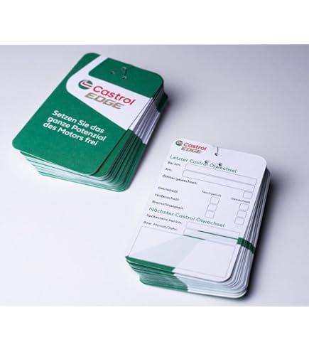 50x Ölwechselanhänger Set - Service-Etiketten Für Inspektion Mit Drahtschlinge