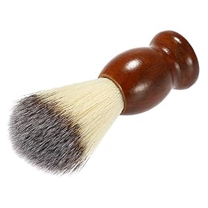 Anself Men's Nylon Shaving Brush with Wood Handle for Beard Professional Male Razor Facial Brush Face Cleaning Tool Dark… - Image 4