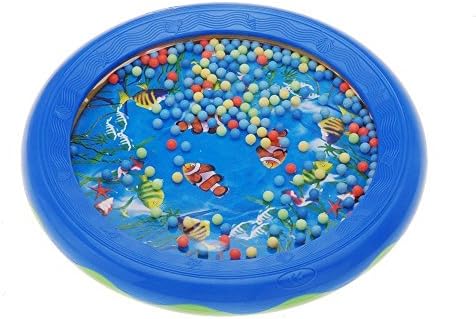 Blue Ocean Wave Bead Drum Gentle Sea Sound Musical Educational Toy Tool for Baby Kids