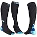 Produktbild Atlas Kompressionsstrümpfe für Herren & Damen Kompressionssocken - Ideal für Sport, Laufen, Radfahren, Flug, Krankenschwestern - Abgestufte Kompression, ganztägiger Komfort (L/XL, Schwarz & Blau)
