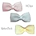 Baby Wispy Clippy - Organza hair bows - Best No Slip Barrette for Fine Hair (Pack 7: Pink/White/Yellow)