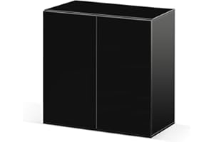 CIANO, EMOTIONS PRO 80 Black 81 x 40 x 83 cm Wooden Aquarium Stand with 2 Doors and Storage Compartment - Aquarium Cabinet for Fish - Made in Portugal