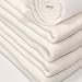 Pack of 5 White Luxury Soft for Newborn Baby, Muslin Squares, Cloth, Bibs Wipes 100% Pure Cotton Reusable Nappy **Other choices available. See inside.**