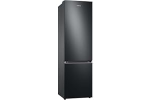 Samsung Kühl-Gefrier-Kombination, Kühlschrank mit Gefrierfach, 203 cm, 390 l Gesamtvolumen, 114 l Gefrierteil, AI Energy Mode, Flaschenregal, Premium Black Steel, RL38C602CB1/EG