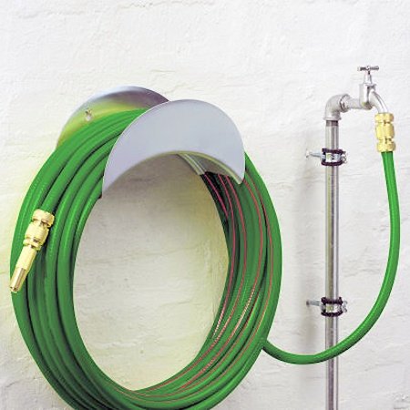 Hochwertiges Messing-Stecksystem, 4-teilig – Gardena kompatibel – Wasserhahn-Anschluss + Schlauchstück + Schlauchstück mit Wasserstopp + verstellbare Gartenspritze - 2