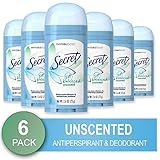 desodorante secret clinical gel Secret Original Unscented Women's Invisible Solid Ph Balanced Antiperspirant & Deodorant 2.6 Oz