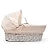 Kinder Valley Wicker Moses Basket (Apricot Waffle White)