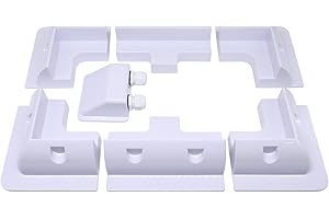 HISports Kit portamoduli solari plastica ABS, 7 Pezzi, Accessori robusti per Pannelli solari su Tetto Piano, Fissaggio per Camper, Bianco