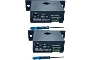 LELUKEE 2 Stück stromsensor schalter 0-300ma normalerweise offener Stromsensorschalter Stromerfassungsrelais AC 220V Stromerfassungsschalter (M3050)