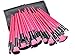 VALUE MAKERS Professional 32 pcs Makeup Brushes Kit - Make Up Brush Set - 32pcs Cosmetics Tools - Brand Make-up Toiletry Kit - Foundation Eyebrow Eyeshadow Concealer Powder Blusher Blending Lip Makeup Brush With Black Pouch Bag (Hot pink)