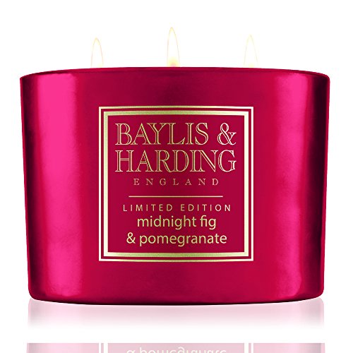Baylis & Harding Midnight Fig & Pomegranate  Festive Triple Wick 
Scented Candle