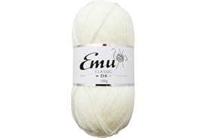 Emu Classic DK Acrylic Yarn 100g Ball 282m, Cream - 102