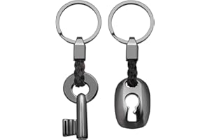 LIOOBO 2 Piezas Llaveros Colgantes Llaveros de Bloqueo Llavero para Pareja Amante de la Novia (Estilo Aleatorio)