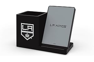 SOAR NHL Los Angeles Kings Kabelloses Ladegerät und Schreibtisch-Organizer, Team-Farbe