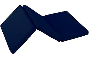 MICAMAMELLAMA Matelas en Mousse 60x120 grosseur 6cm, pour Berceau de Voyage Pliable en 3 Parties, Housse 3D Anti Étouffement, Inclus Le Sac de Transport. (Bleu Marine)