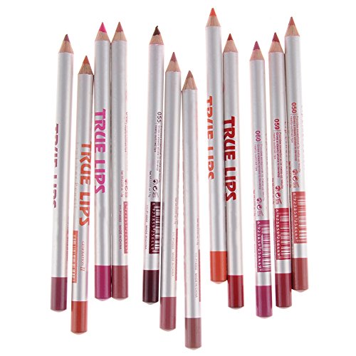 12 Colors/Set Multifunktions Eyeliner & Lipliner & Pencil Set Wasserdicht Lip Liner Set Lidschatten Stift Lidstrich Schönheit Makeup Set Molie - 4