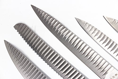 1aTTack.de Messer Messerset 5-teilig mit Spezialklingen Hygienisch und Scharf Edelstahl - 7