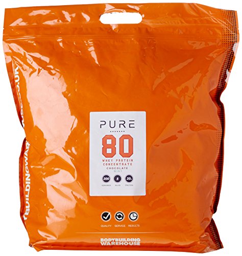 Pure Whey Protein Concentrate 80 - Premium Grass Fed, Low Carb, Low Fat Supplement - 20g Protein Per Scoop - Bodybuilding Warehouse (Chocolate Mint, 5kg)