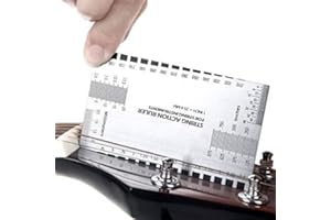 KIUIOM Righello Di Misurazione Della Chitarra,Guitar Ruler,Strumento Multi-Funzione Per Chitarra,Righello Per Azione A Corde Per Effettuare Varie Misurazioni Sulla Chitarra E Sulle Corde