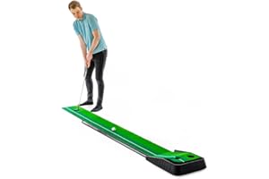 FORB FORZA 10ft Dual Speed Putting Mat | Adjustable Golf Training Aid for Indoor & Outdoor Use – Realistic Surface with Two Green Speeds & Ball Return System