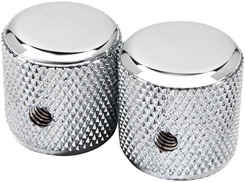 Fender Pure Vintage '60s Telecaster Knurled Knobs, Chrome/Aluminum, Set of 2