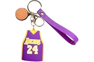 FLOATDREAM Basket-ball Clés, Basket-ball Porte-clés, 3D Porte-clés de Basket-ball, Image Délicate, für Souvenirs, les Ornements de Sac à Dos, les Fans de Basket-ball (Violet)