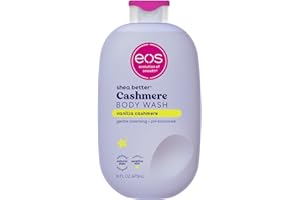 eos Shea Better Cashmere Vanilla, Moisturizing and Nourishing Body Wash with pH-Balanced Cream Gel Formula, Free from Parabens and Phthalates, Sensitive Skin, 400 ml