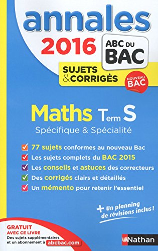 Download Annales ABC du BAC 2016 Maths Term S Spécifique et spécialité Download Annales ABC du BAC 2016 Maths Term S Spécifique et spécialité