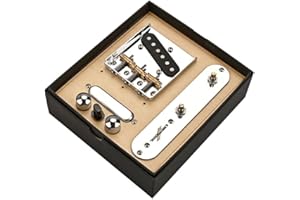 OGDNI Pickup Alnico V con piastra a sella, piastra di controllo a 3 vie, set di pickup per chitarra elettrica Telecaster sostituzione