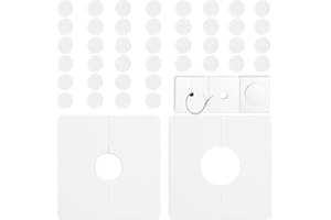 HJYZY Copertura per foro da parete per fori di perforazione riservati,foro da scrivania, tappo antipolvere per tubi, fissaggi bianchi autoadesivi per fori per viti, set da 110 pezzi