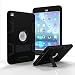 Produktbild iPad Mini 4 Case,3 in1 Rugged Silicone Protective Case with PC PlasticColorful iPad Mini Case, Adjustable Kickstand, Full-body Shock Absorption, High Impact Resistant Hybrid Armor DefenderBlack+Black)