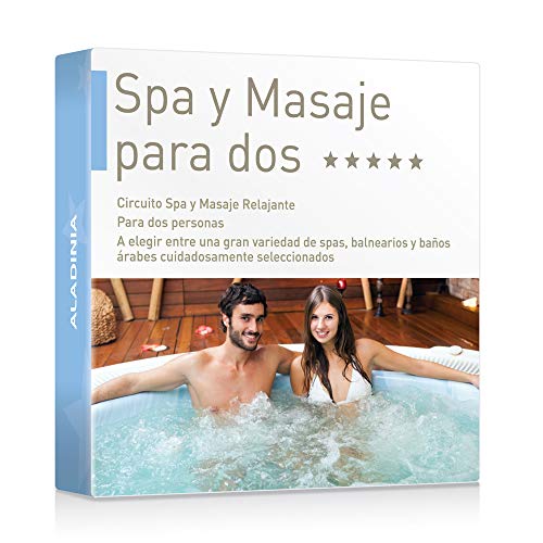 ALADINIA Box Caja Regalo Pack SPA y Masaje para Dos con Validez Ilimitada | Más de 80 Opciones para Elegir en España
