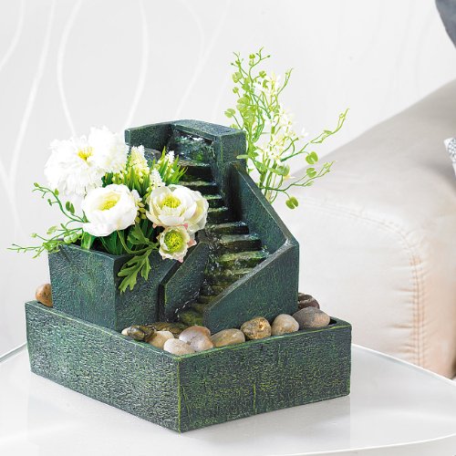 infactory Zimmerbrunnen „Bergdorf“ inklusive Deko-Steinen - 2