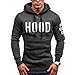 Produktbild Sannysis Männer Winter Slim Hoodie Warm Pullover Sweatshirt Mit Kapuze Mantel Outwear Tops (L, Dunkelgrau)