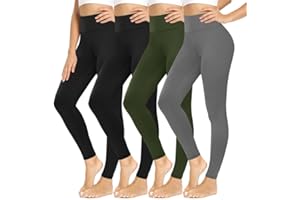 Campsnail Legginsy damskie z wysokim stanem, slim fit, przyjemnie miękkie, elastyczne, nieprzezroczyste, sportowe legginsy z kontrolą brzucha