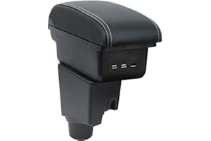 OYHCM Apoyabrazos Para Toyota Yaris 2015-2021 Apoyabrazos Coche Consola Reposabrazos Central Tapizado Caja Almacenamiento Cuero