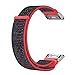 Price comparison product image GOUPPER For Garmin Quatix 3 Fenix 5X Fenix3 HR Garmin Tactix Bravo Replacement Nylon Smart Watch Strap Quick Release Straps Replacement Watch Band Nylon Belt (red black)
