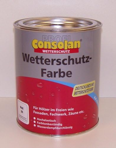 Consolan Profi Weather RM 201 Woodstain-White, 0.75 Litres