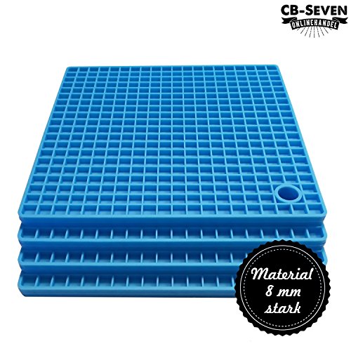 cb-seven’s 4-in-1 Profi Silikon Topfuntersetzer / Topflappen, Set (4 Stück), hohe Qualität, 4 Farben wählbar, multifunktional, langlebig, spülmaschinenfest, 8 mm stark - 2