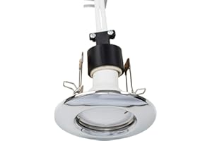 MiniSun | Modern Polished Chrome GU10 Ceiling Downlight Fitting | Recessed Lighting, Home Décor & Improvement Essential
