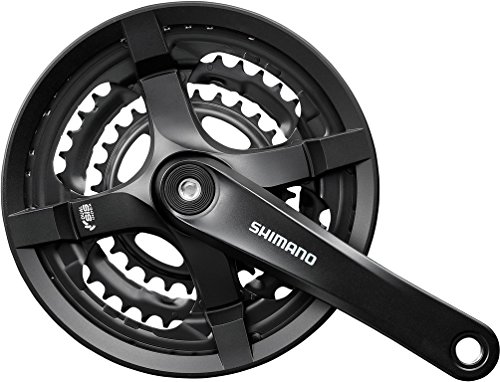 Shimano FC-TY501 Kurbelgarnitur 6/7/8-fach 48-38-28 Z. mit Kettenschutzring Schwarz Kurbelarmlänge 175 mm 2017 MTB