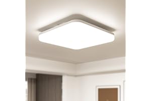 LEDYA Lámpara De Techo Led Regulable, 24w Lámpara De Techo Cambio De Color Con 3000k-6500k Lámpara Ip54 Baño Techo Para Baño Pasillo Dormitorio Sala De Estar, Lámparas Led Cuadradas Techo 275 * 48mm
