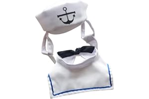 Rosixehird Hundeseemann-Hut, Hundemütze für kleine Hunde, Kapitänsmütze für Hunde, Matrosenmütze, Kapitänsmütze, Matrosenanzug, kleines Haustier, für Katzen, Welpen, Foto-Requisiten,